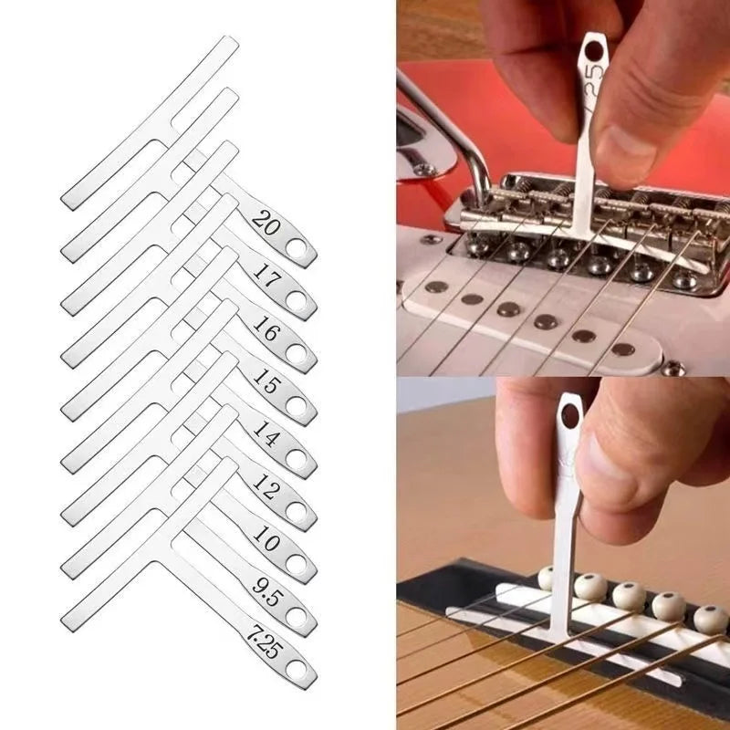 Miwayer 10-piece kit - 1 guitar measuring tool and 9-piece T-shaped guitar ruler