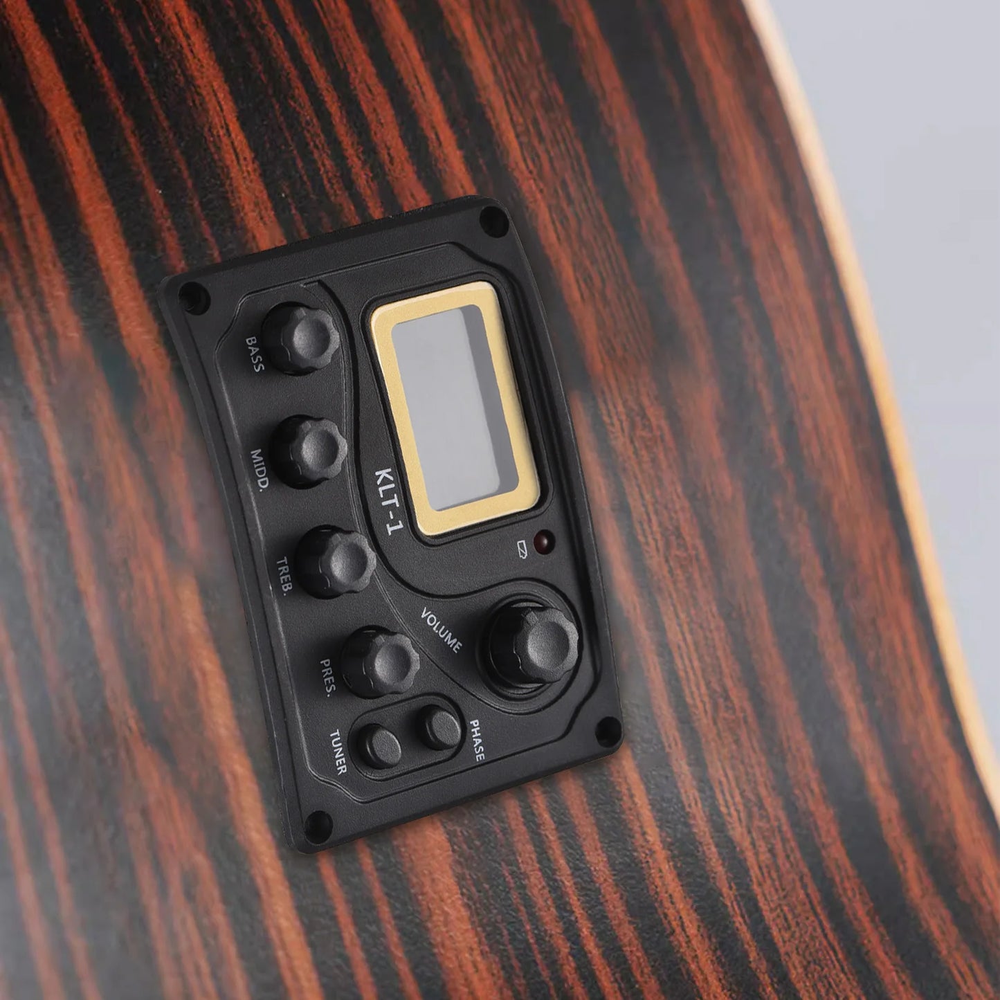 Acoustic Guitar Pickup Folk Classical Guitar Pickup Equalizer BASS/MIDDLE/TREBLE Pickup VOLUME/Pres/Tuner/Phase for WoodenGuitar