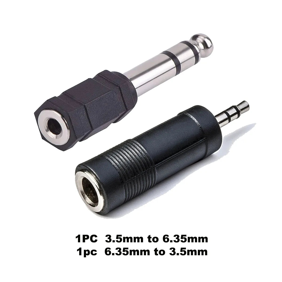 Miwayer 3.5mm Female To 6.35mm(1/4 inch) Male Stereo Headphone Audio Adaptor/Microphone Plug Jack Adapter Converter