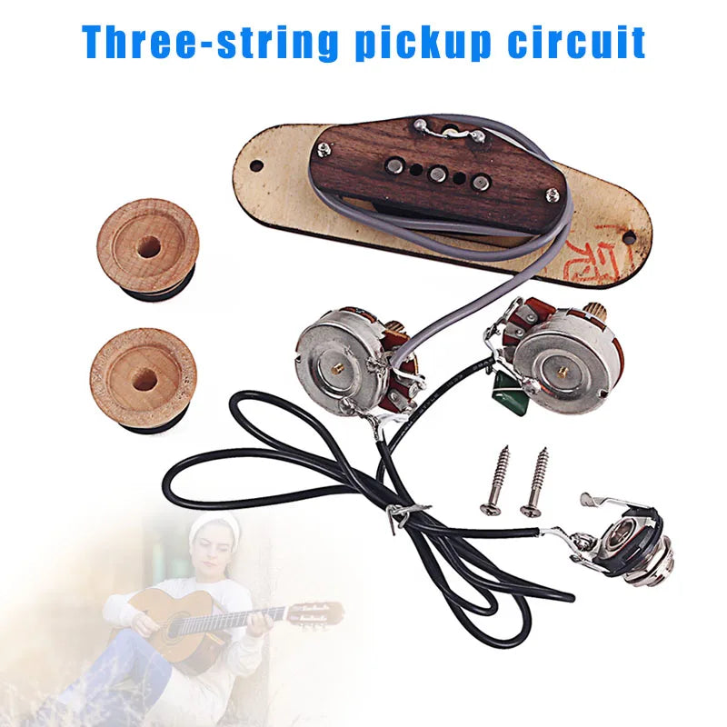 Cigar Box Guitar Pickup 3 String Durable Musical Instrument Accessories for Music Lovers &T8