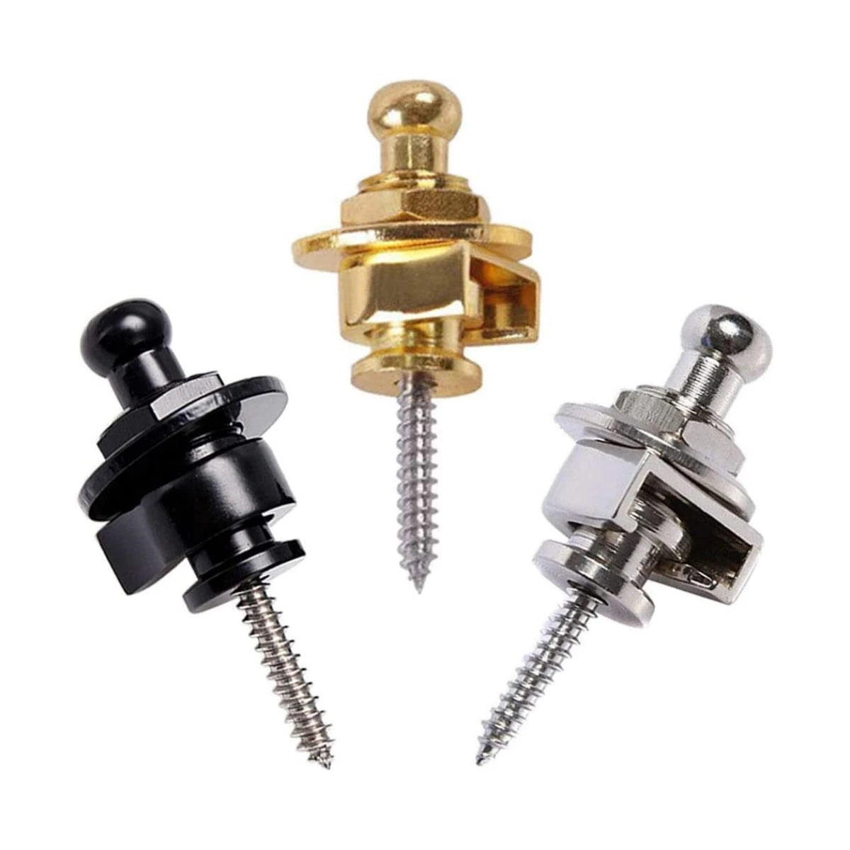 Guitar Strap Buttons Pins 1/2PCS 3 Color For Choose Premium Guitar Strap Locks Metal Security Strap Buttons Metal End Pins
