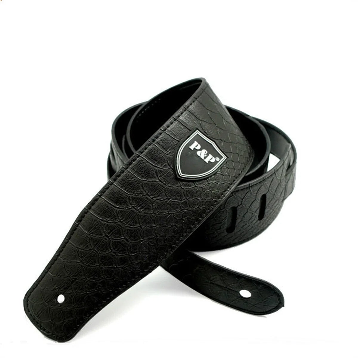 Guitar Strap Genuine Leather 2.5 Inch Adjustable Soft Embroidered Belt Classical Bass Music Hobby Guitar Accessories
