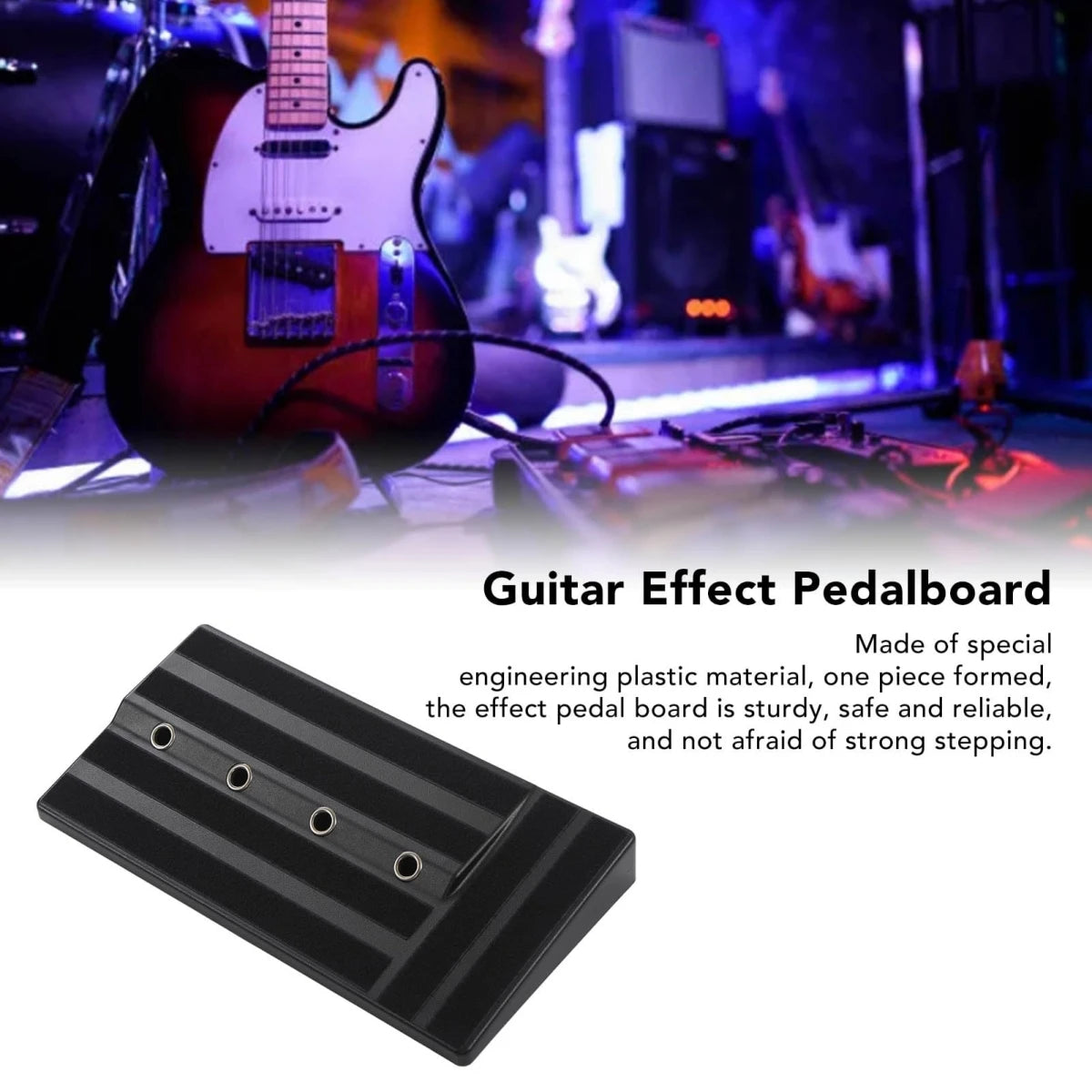 Big Size Guitar Effects Pedal Board Sturdy PE Plastic  Guitar Pedalboard Case with Screwdriver Tape Guitar Pedals Accessories