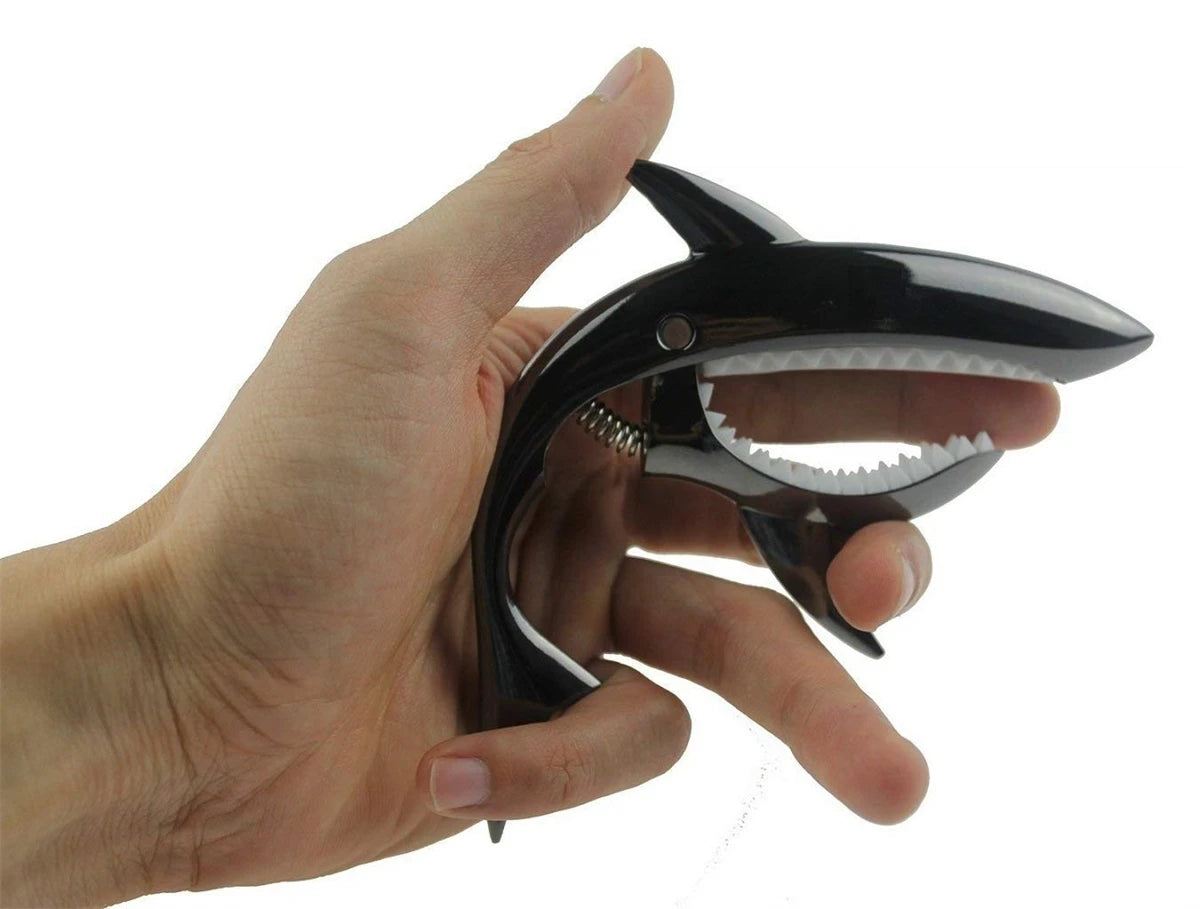 Miwayer Metal Shark Guitar Capo Zinc Alloy for Bass Acoustic and Electric Guitar with Good Hand Feeling, 7 Colors Optional