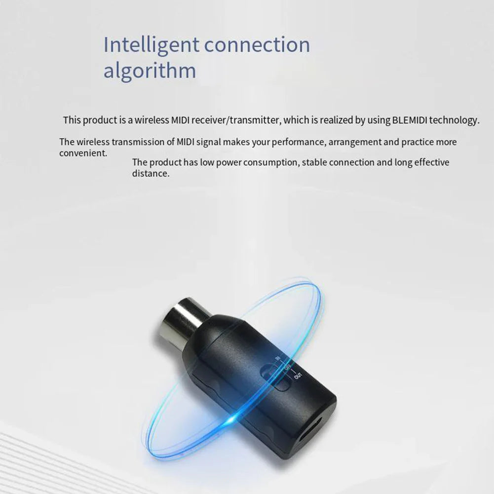 Wireless For MIDI Adapter for MVAVE SK7 with Rechargeable Battery 2 4GHz Frequency and Low Latency Performance Under 3ms