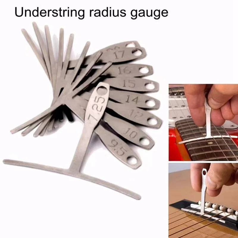 Miwayer 10-piece kit - 1 guitar measuring tool and 9-piece T-shaped guitar ruler