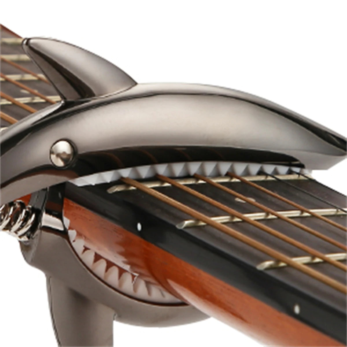 Miwayer Metal Shark Guitar Capo Zinc Alloy for Bass Acoustic and Electric Guitar with Good Hand Feeling, 7 Colors Optional