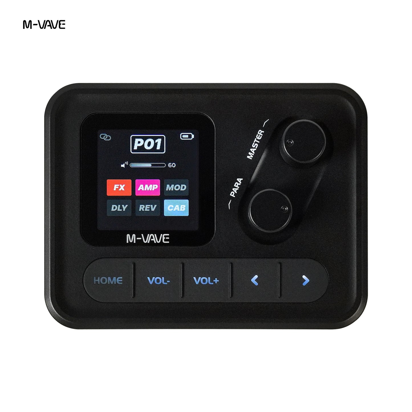 M-VAVE Pocket AMP Mini Guitar Bass Amp 1.54 LCD Color Screen 1450mAh Custom Multi-Function APP Control Desktop Effects Processor