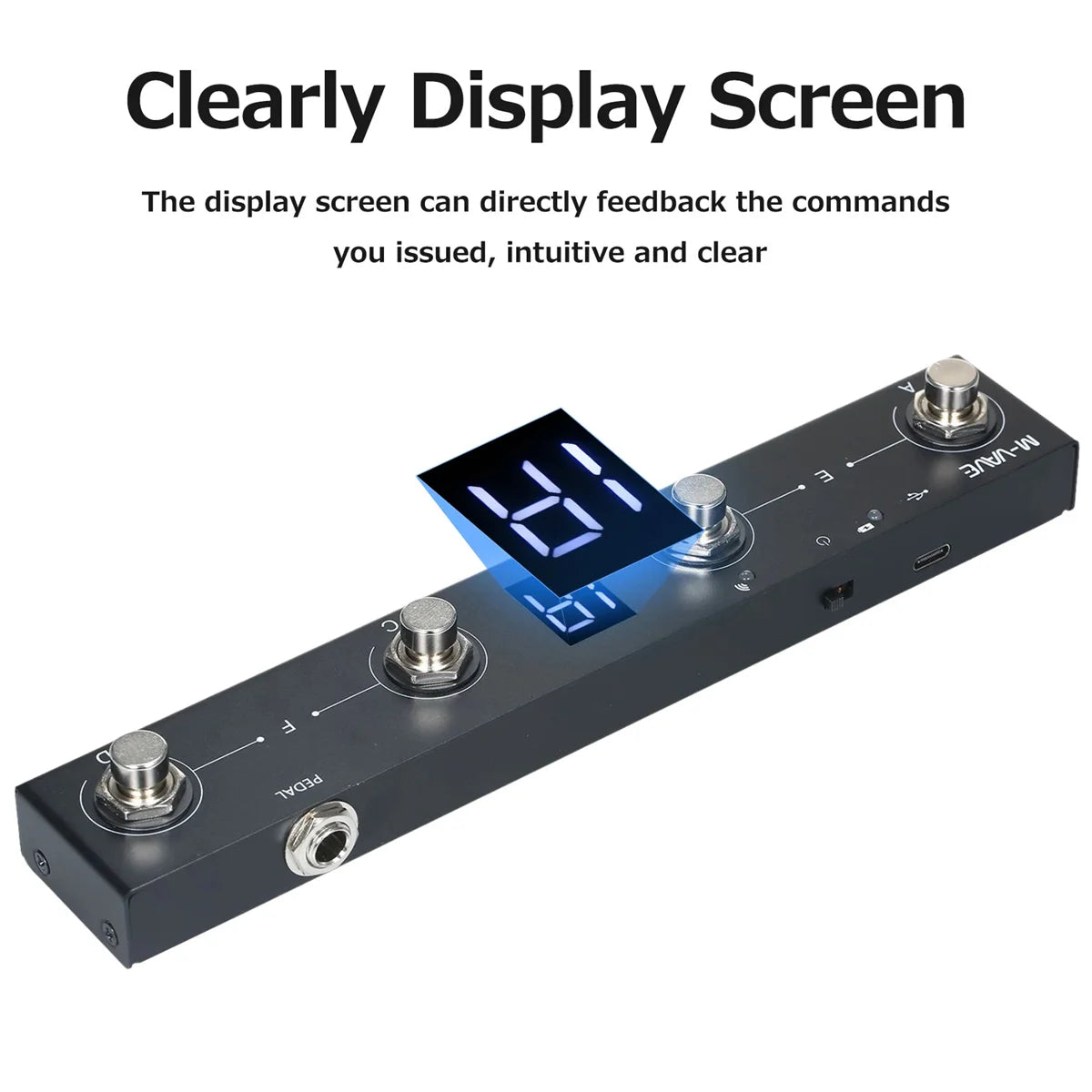 M-VAVE Chocolate Schokolade BT Rechargeable 4 Buttons MIDI Controller Pedal APP Control with Wireless Transmission System