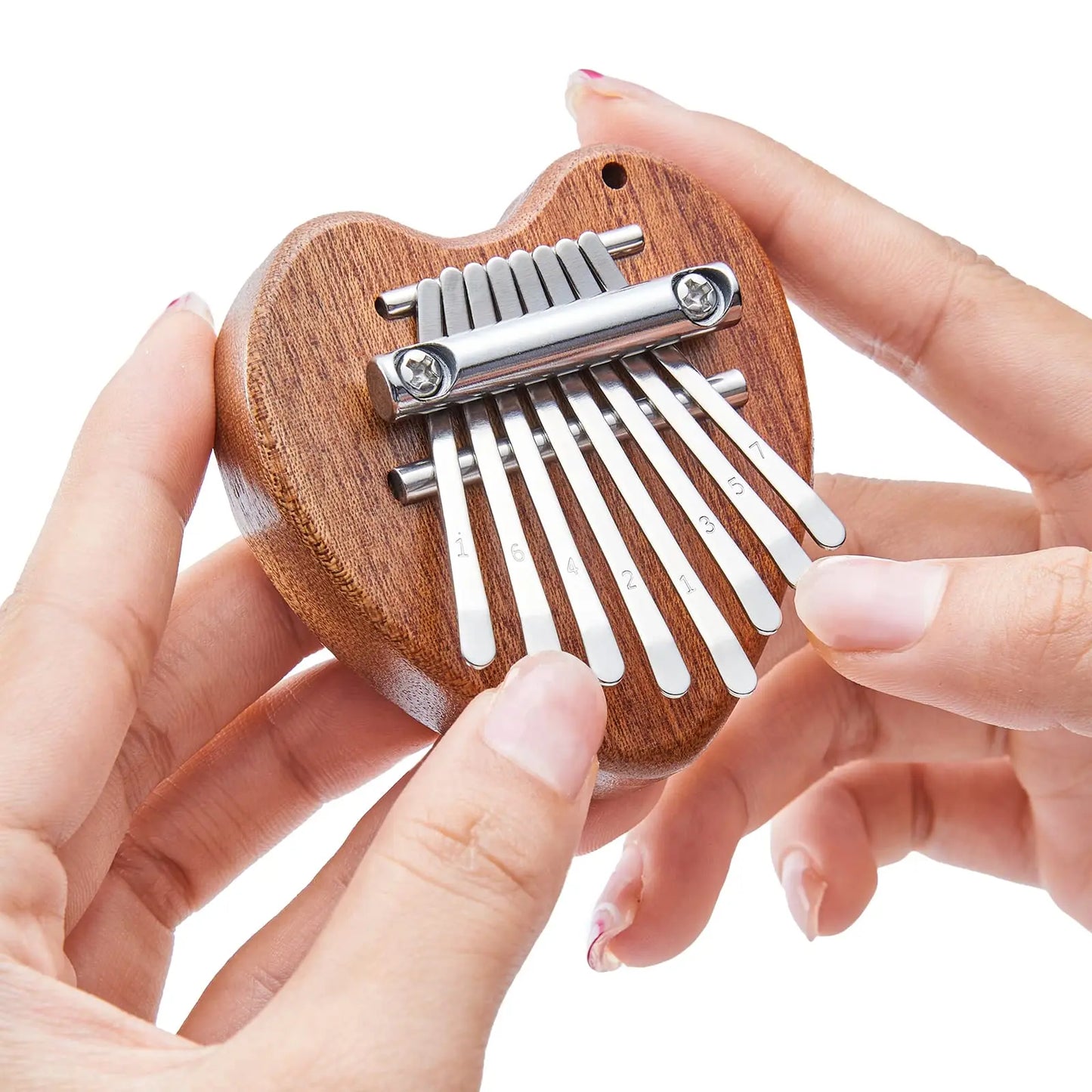 Mini Kalimba 8 Key Thumb Piano 1 Pack Water Drop Style Cute Instrument Portable Exquisite Gift Set for Kids