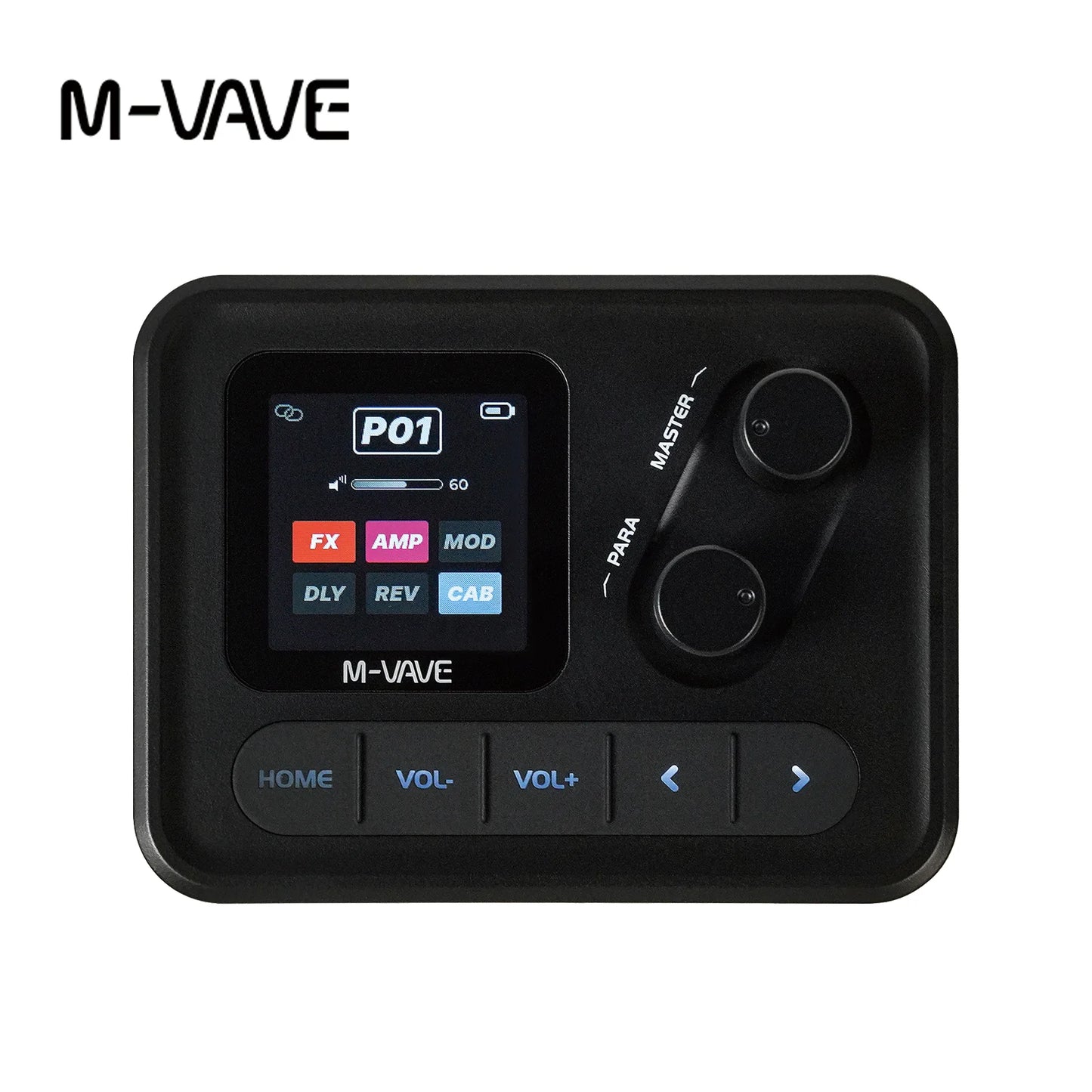M-VAVE Pocket AMP Mini Guitar Bass Amp 1.54 LCD Color Screen 1450mAh Custom Multi-Function APP Control Desktop Effects Processor