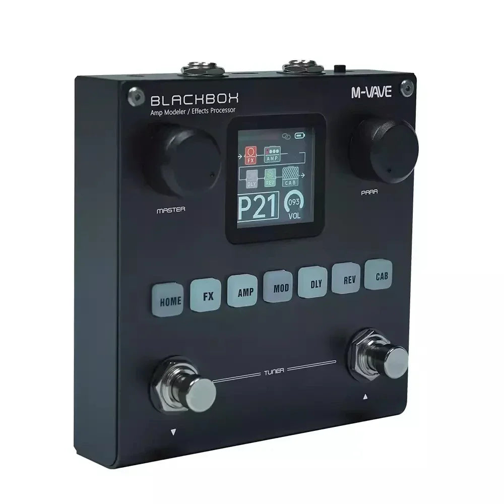 M-VAVE Black Box Effect Pedals Guitar / Bass AMP Modeler Multi Effects Processor Rechargeable for Electric Guitar Bass