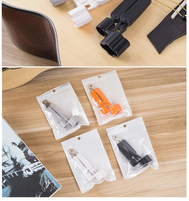 Miwayer Guitar String Winder 3 IN 1String Peg Winder + String Cutter + Pin Puller Instrument Guitar Maintenance Tool Repair Tool