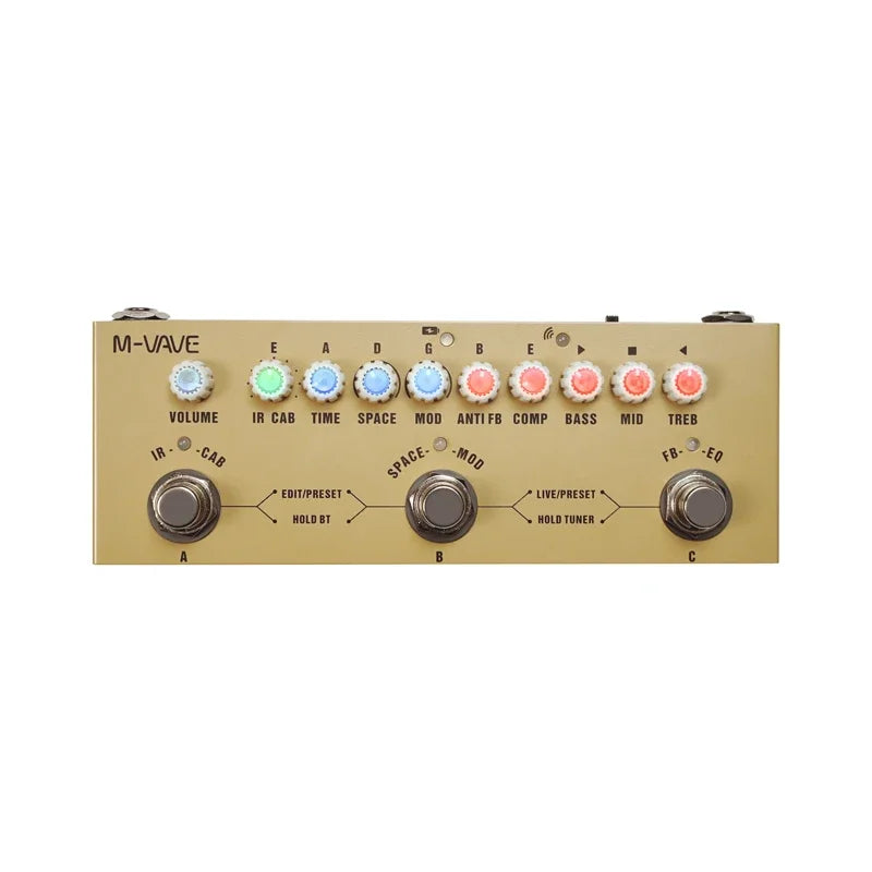 M-VAVE Cube BABY Multi Effects Pedal for Electric Acoustic Guitar Recording Audio Interface Function Rechargeable Guitar Pedal