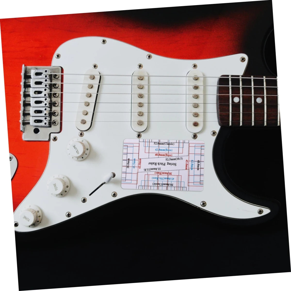 Miwayer Guitar Neck Notching Tool With String Action Ruler Gauge - Perfect for Gibson 24.75 & Fender 25.5 Electric Guitars