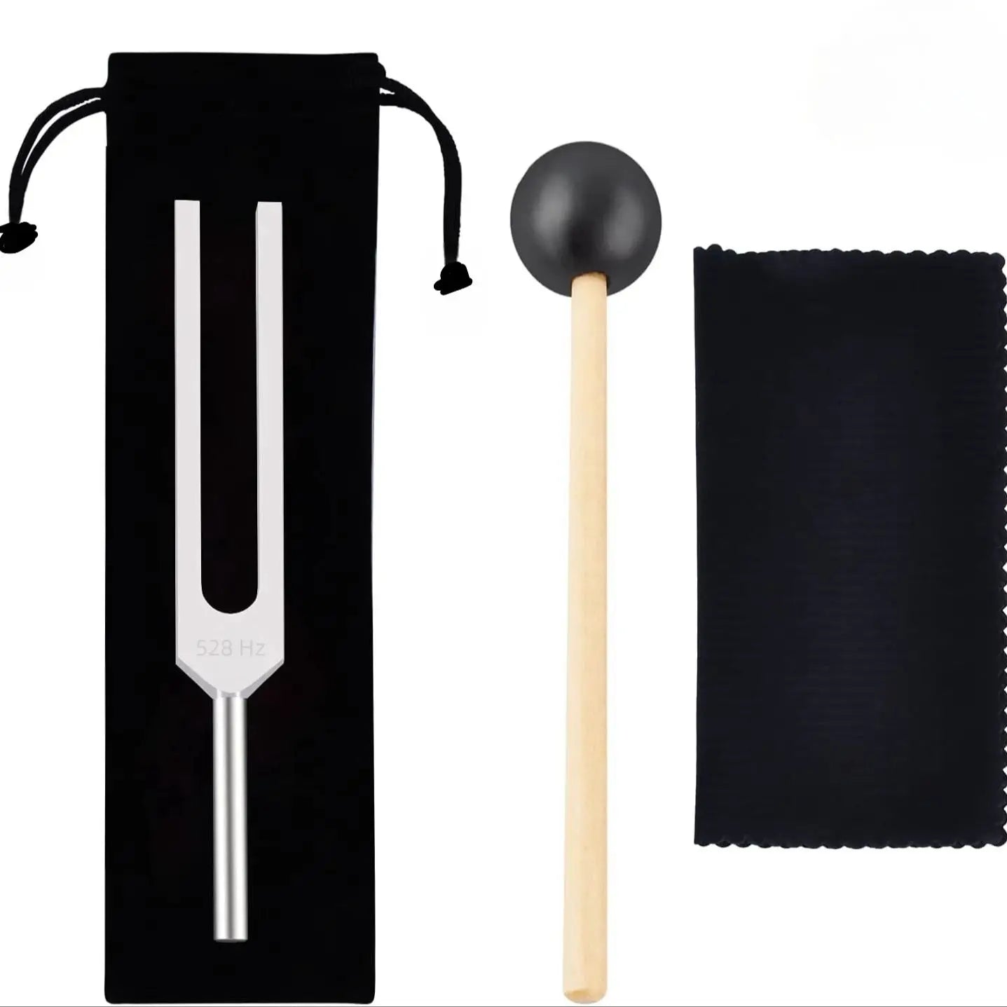 Miwayer Tuning Fork 528 Hz with Silicone Hammer and Cleaning Cloth Perfect Healing Musical Instrument for Stress Alleviation