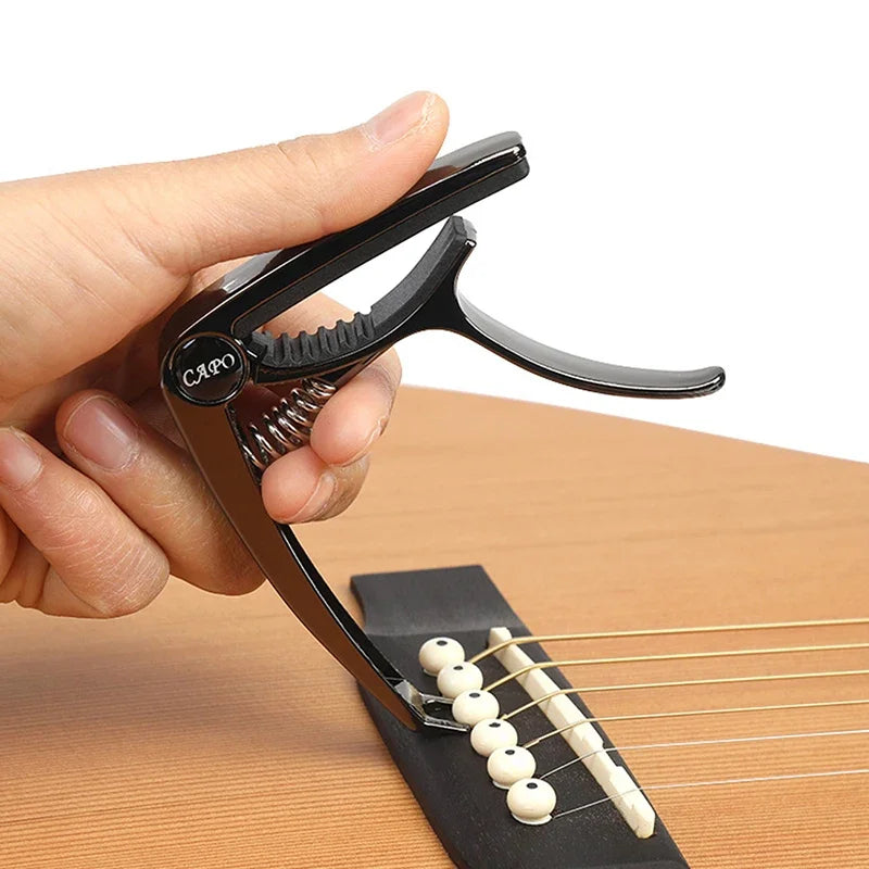 Miwayer Aluminum Alloy Guitar Capo Metal Guitar Tuner Picks Holder Professional Capo for Acoustic Electric Guiter Ukulele Bass