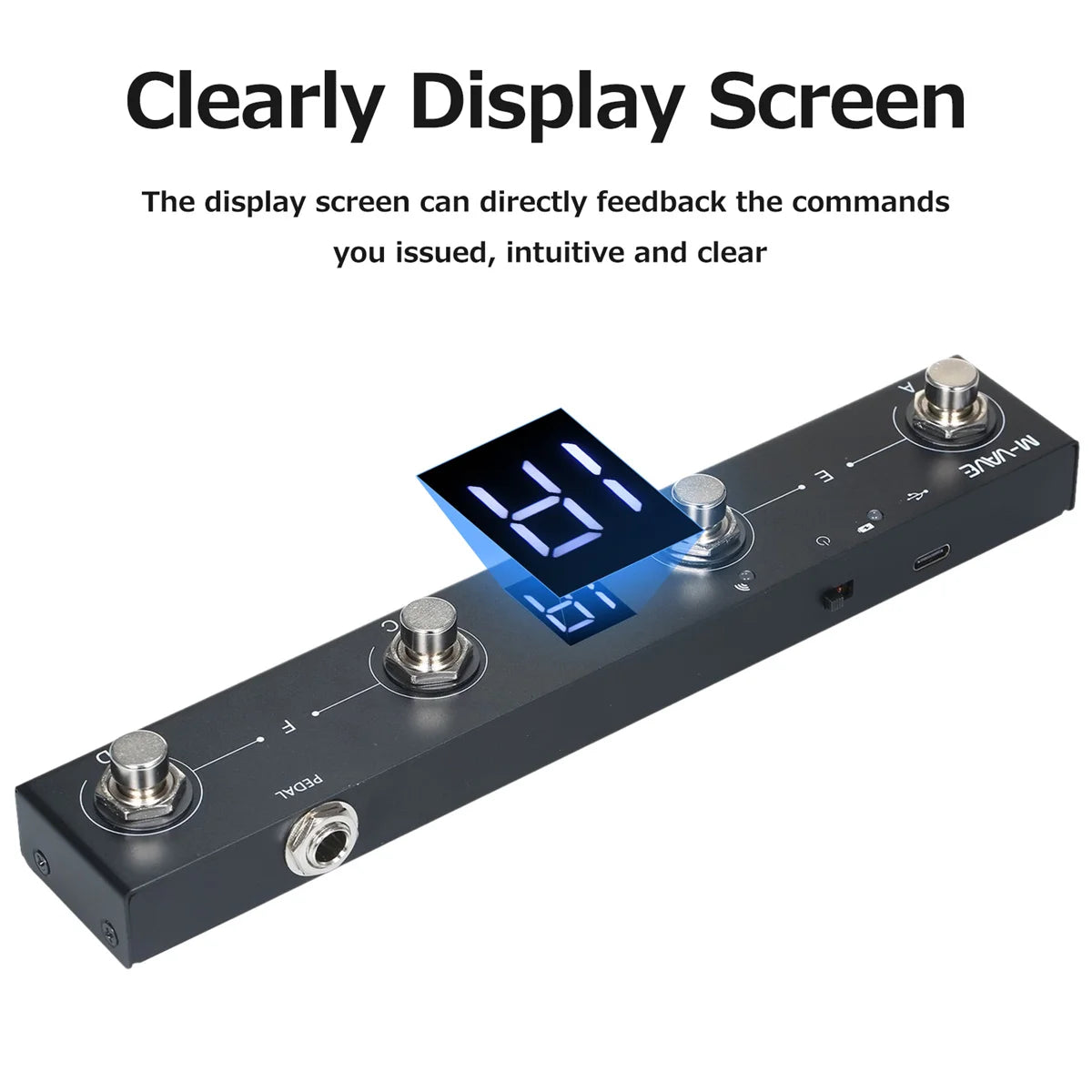 M-VAVE Chocolate Schokolade BT Rechargeable 4 Buttons MIDI Controller Pedal APP Control with Wireless Transmission System