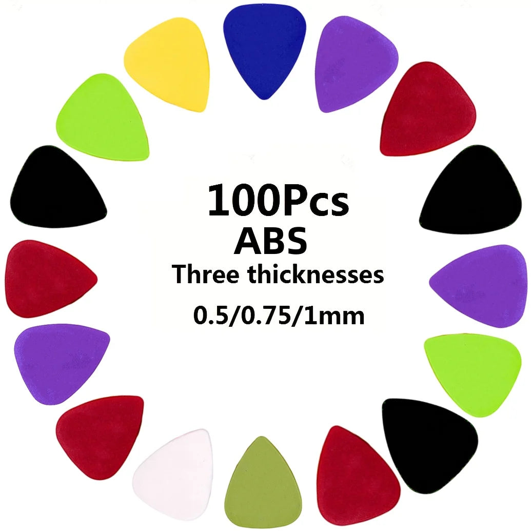 Miwayer Guitar Pick 100 Pcs Mixed Colorful Guitar Picks Assorted Pearl Variety Sampler Pack Celluloid 0.46mm 0.71mm 0.96mm