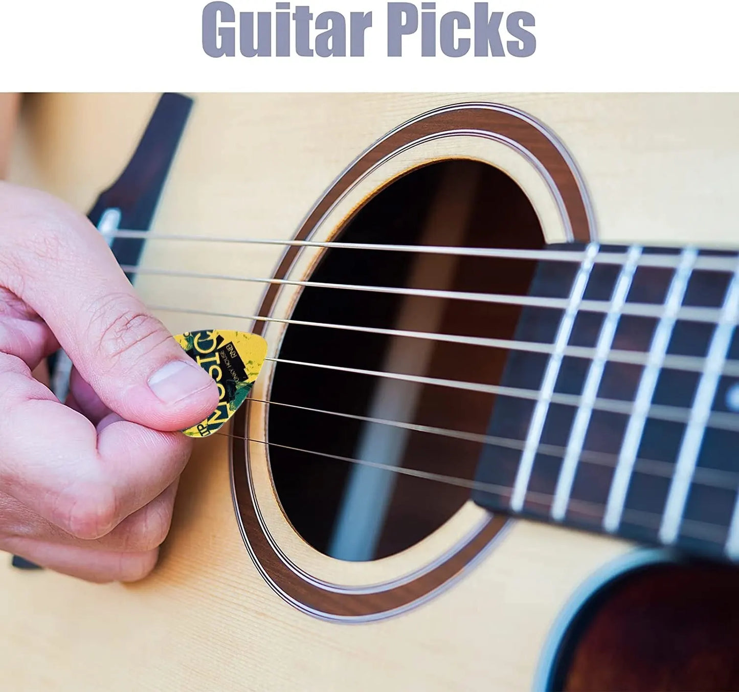 Guitar Picks 6 Pieces Cool Celluloid Guitar Picks In a Box With Picks Holder Unique Guitar Gift