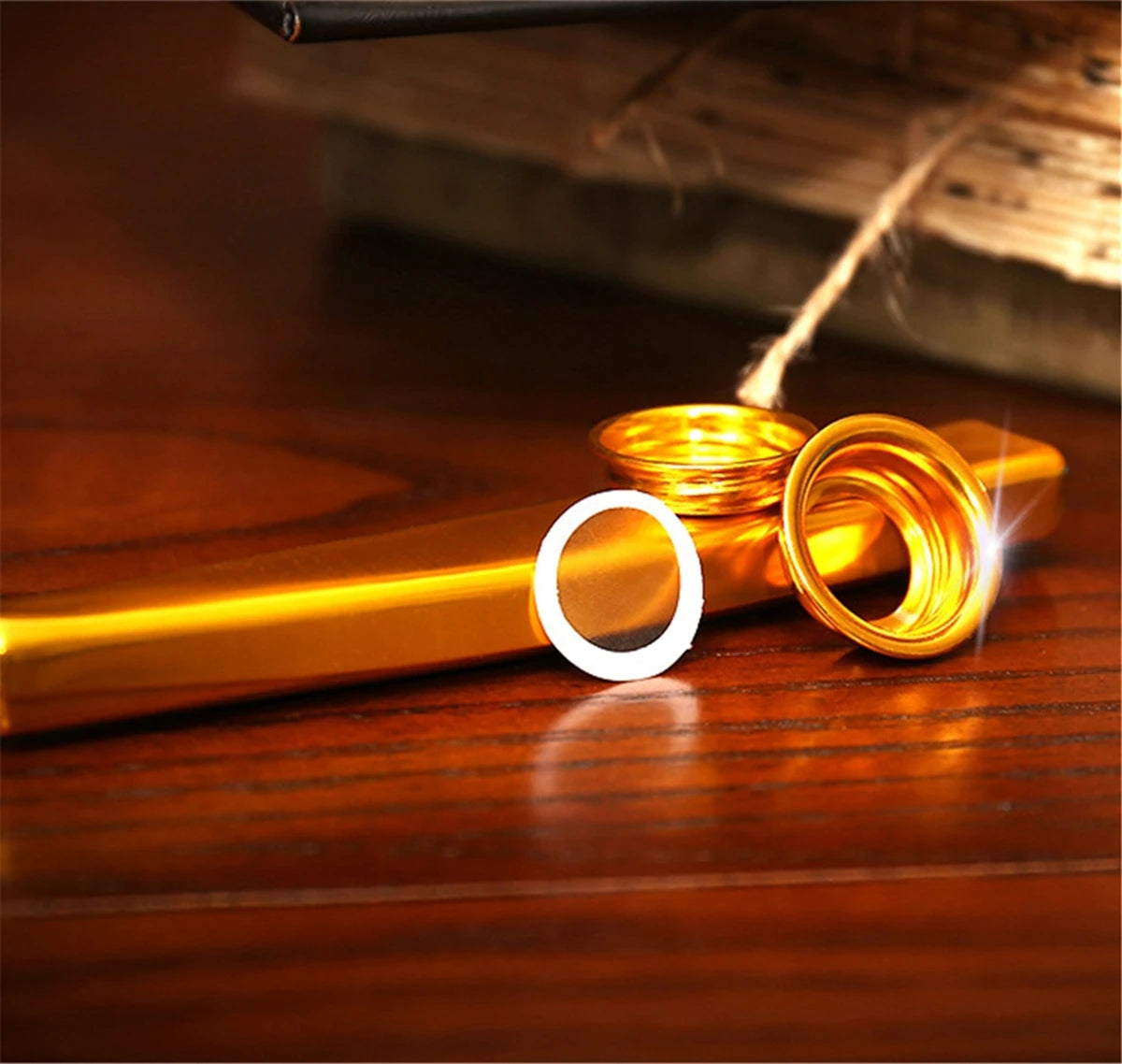 Kazoo Silver Aluminum Alloy with Membrane Flute Diaphragm Mouth Kazoos Musical Instruments