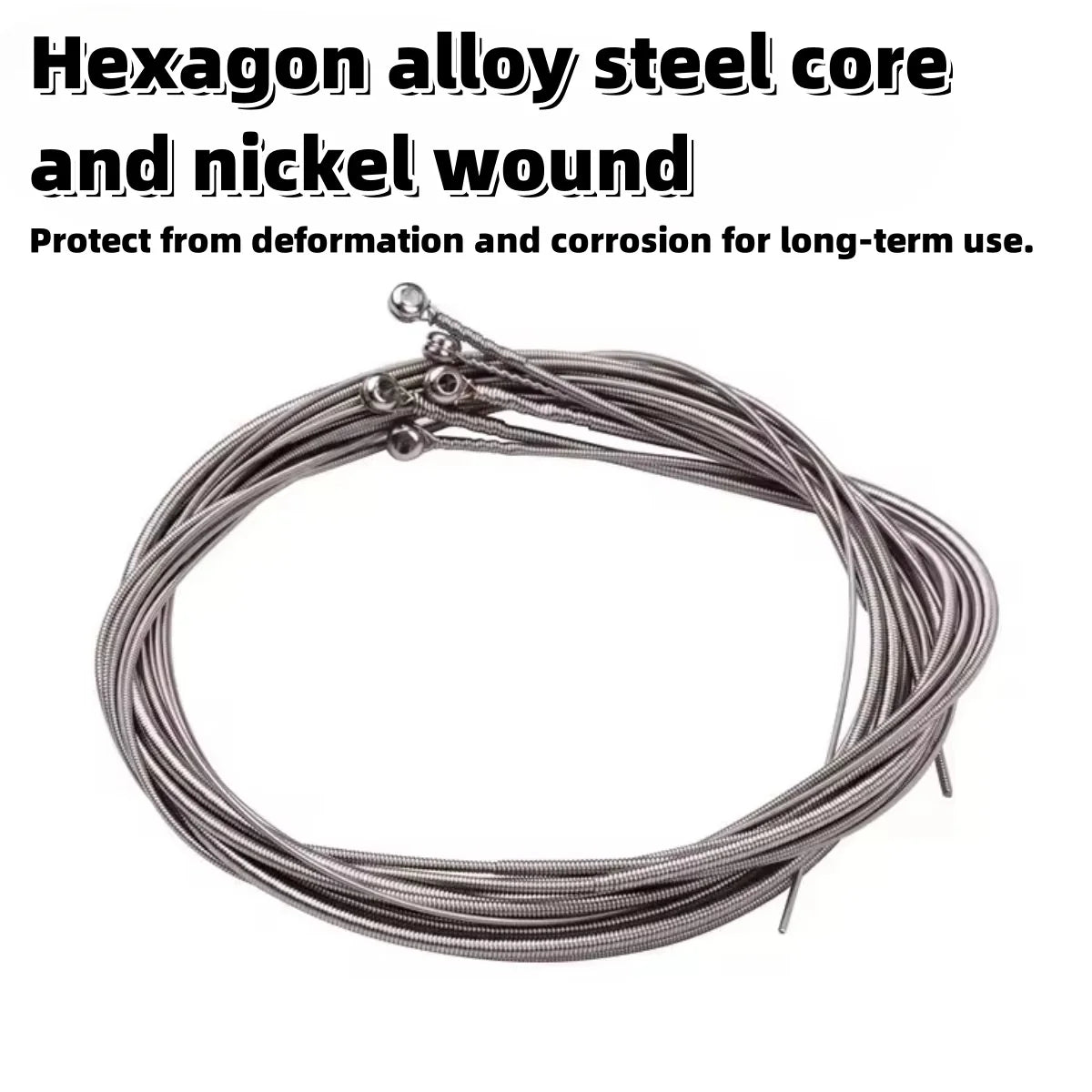 ZIKO Electric Bass Strings 4/5/6 String Bass/Hexagon Alloy Core and Nickel Wound/Electric Guitar Bass Instruments Accessories
