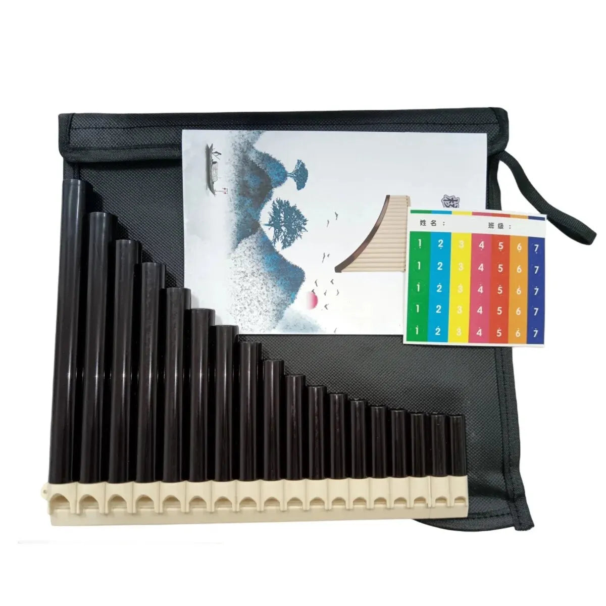 Miwayer Pan Flute 18 Pipes Eco-friendly Resin C Tone Easy Learn Pan Flute Pan Pipe Musical Instrument