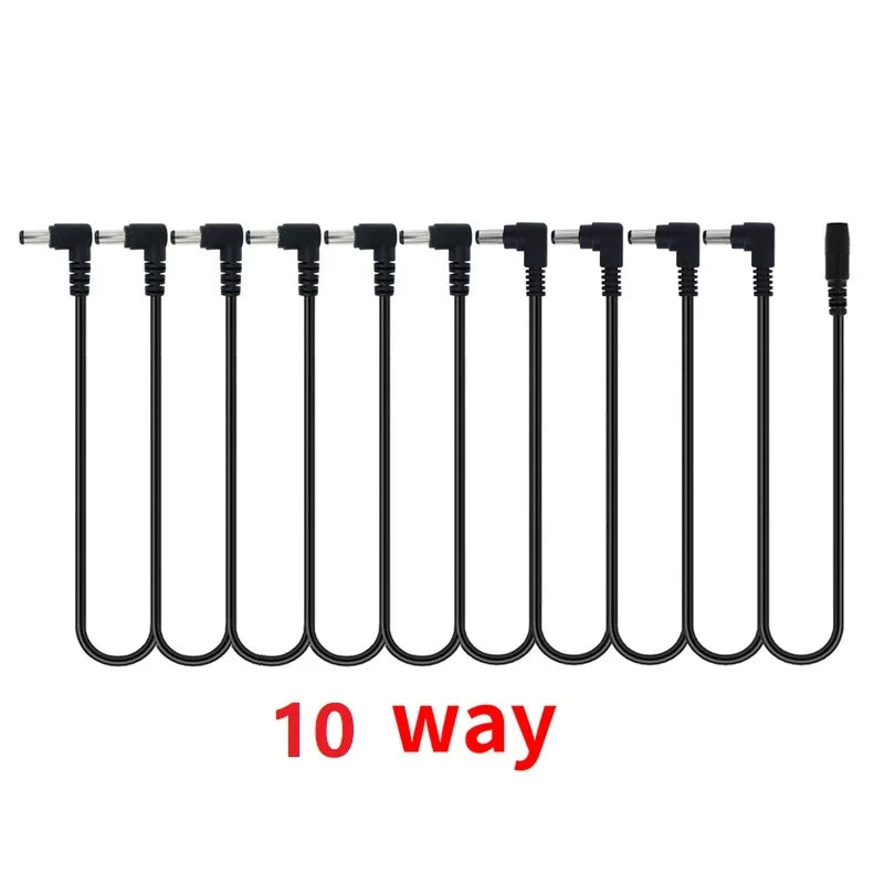 Miwayer Daisy Chain Cables 1 to 2-10 Ways Guitar Effect Pedal Power Supply Adapter 9V DC 1A Reinforced Noiseless Center Negative
