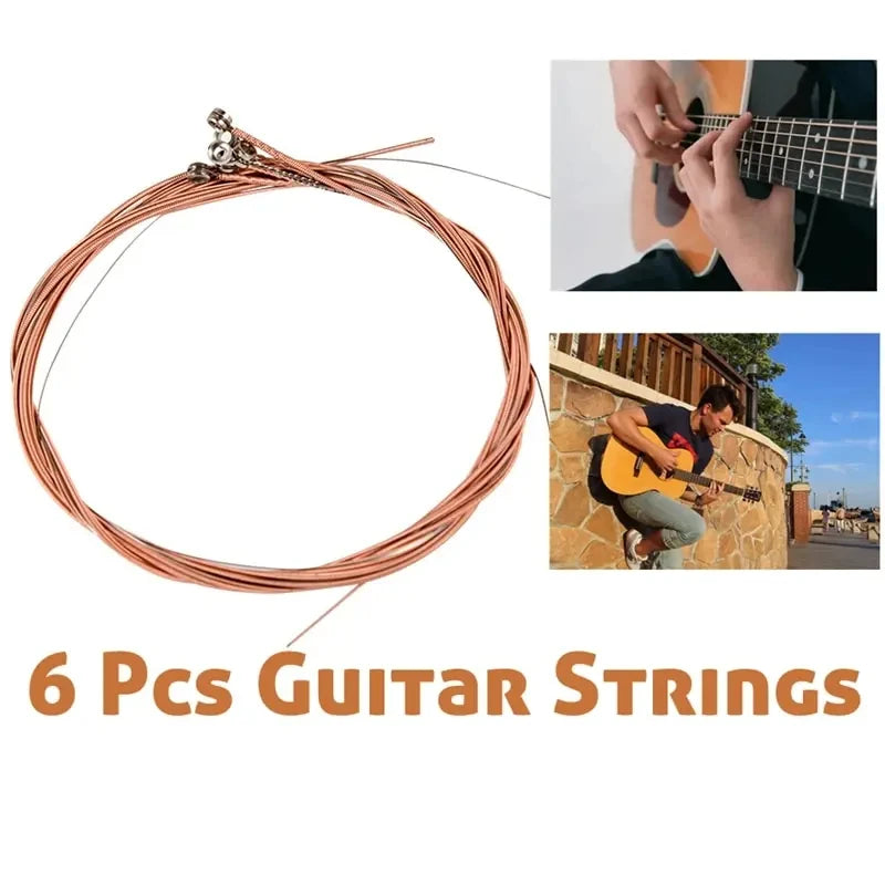 Miwayer 1 SET 6 Pieces Copper Guitar Strings 1-6 for Classical Classic Steel Wire Classic Acoustic Folk Guitar Parts Accessories