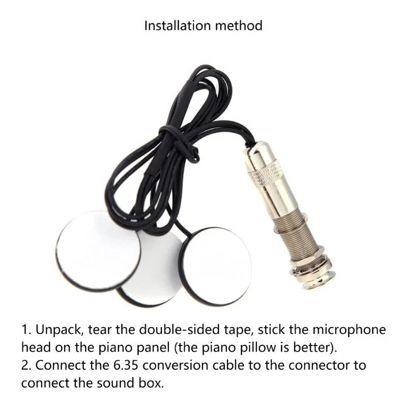 Guitar Pickup Piezo Stable Contact Self Adhesive Microphone Pickup For Guitar Bass Violin Banjo Mandolin Ukulele Guitar