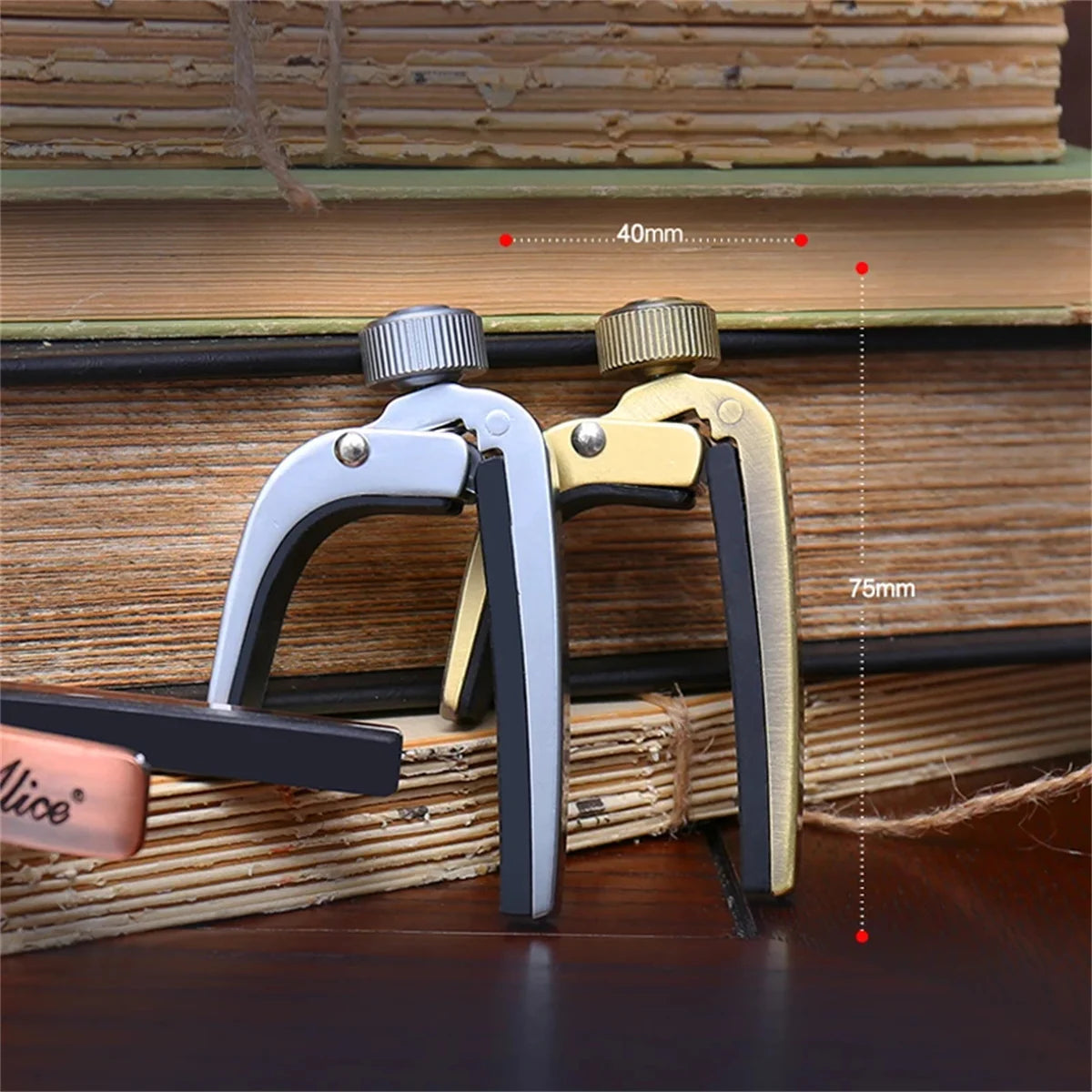 Alice Guitar Capo Adjustable Roller Metal Perfect Quick Change Tune for Electric Acoustic Guitar, Bass, Violin, and Ukulele