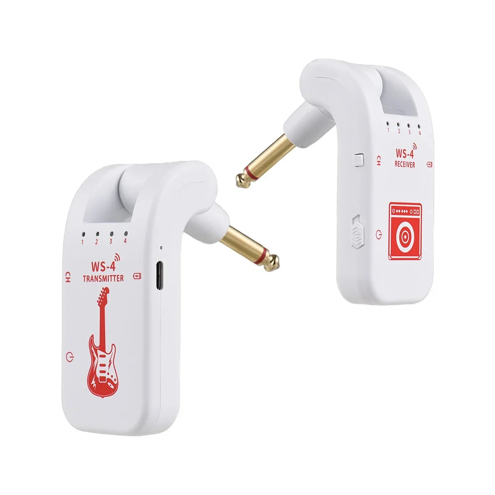 2.4G Wireless Guitar System Guitar Transmitter Receiver Set for Electric Guitar Bass 48K/16bit Real-time Transmission