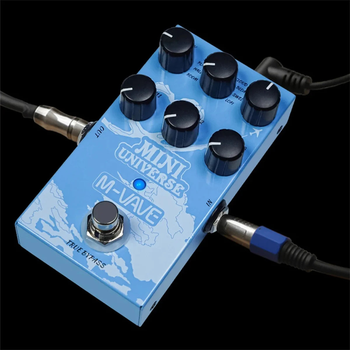 M-VAVE Mini Universe Guitar Effect Pedal Digital Reverb Pedal Digital Modeling Reverberation Effector & 9-Mode Reverb Selection