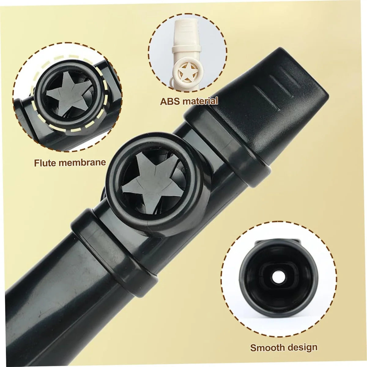 Kazoo Membrane-Free Flute, Great Sound & Easy to Learn | Compatible with Guitar/Ukulele/Violin, Unique Gift