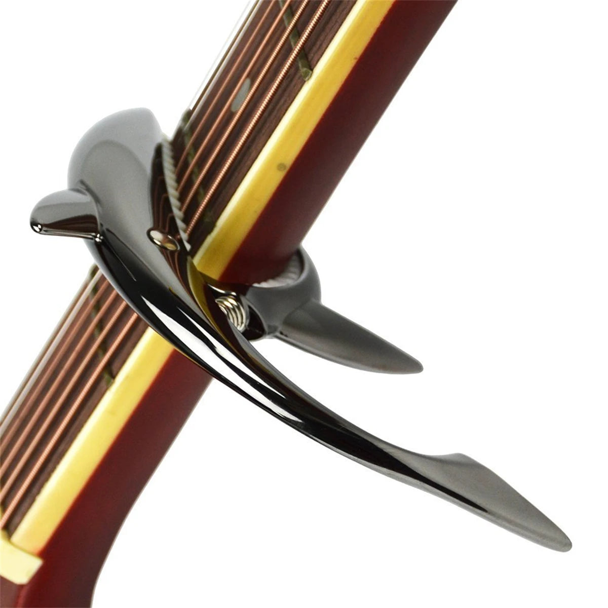 Miwayer Metal Shark Guitar Capo Zinc Alloy for Bass Acoustic and Electric Guitar with Good Hand Feeling, 7 Colors Optional