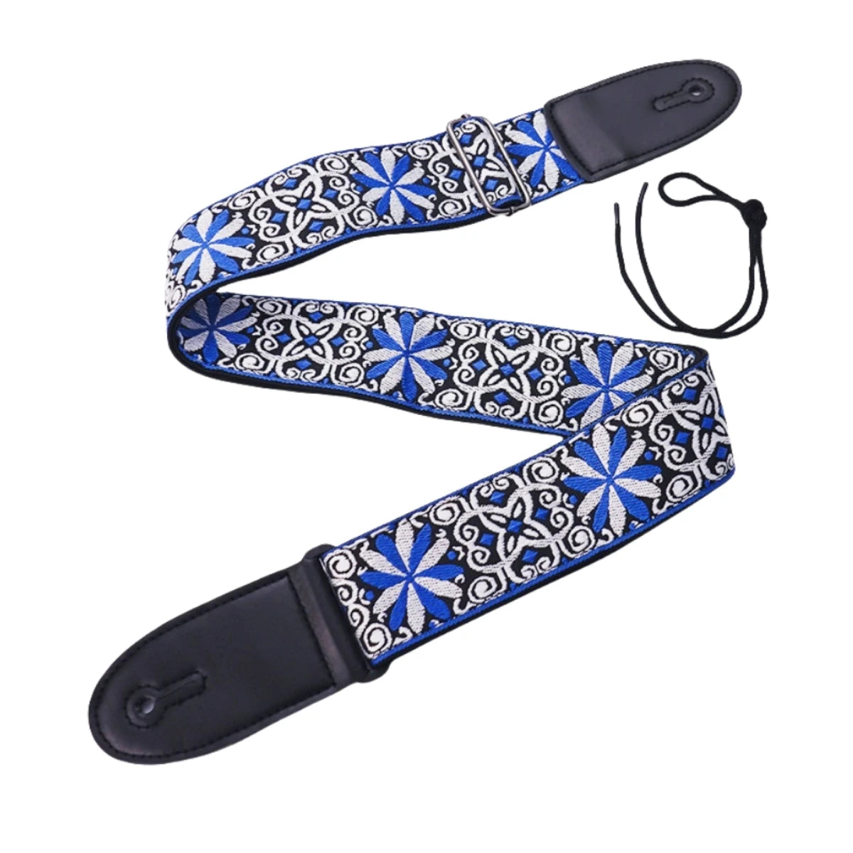 Embroidered Print Guitar Strap Vintage Ethnic Style Adjustable Strap for Folk Electric Guitar Bass Ukulele Guitar Accessories