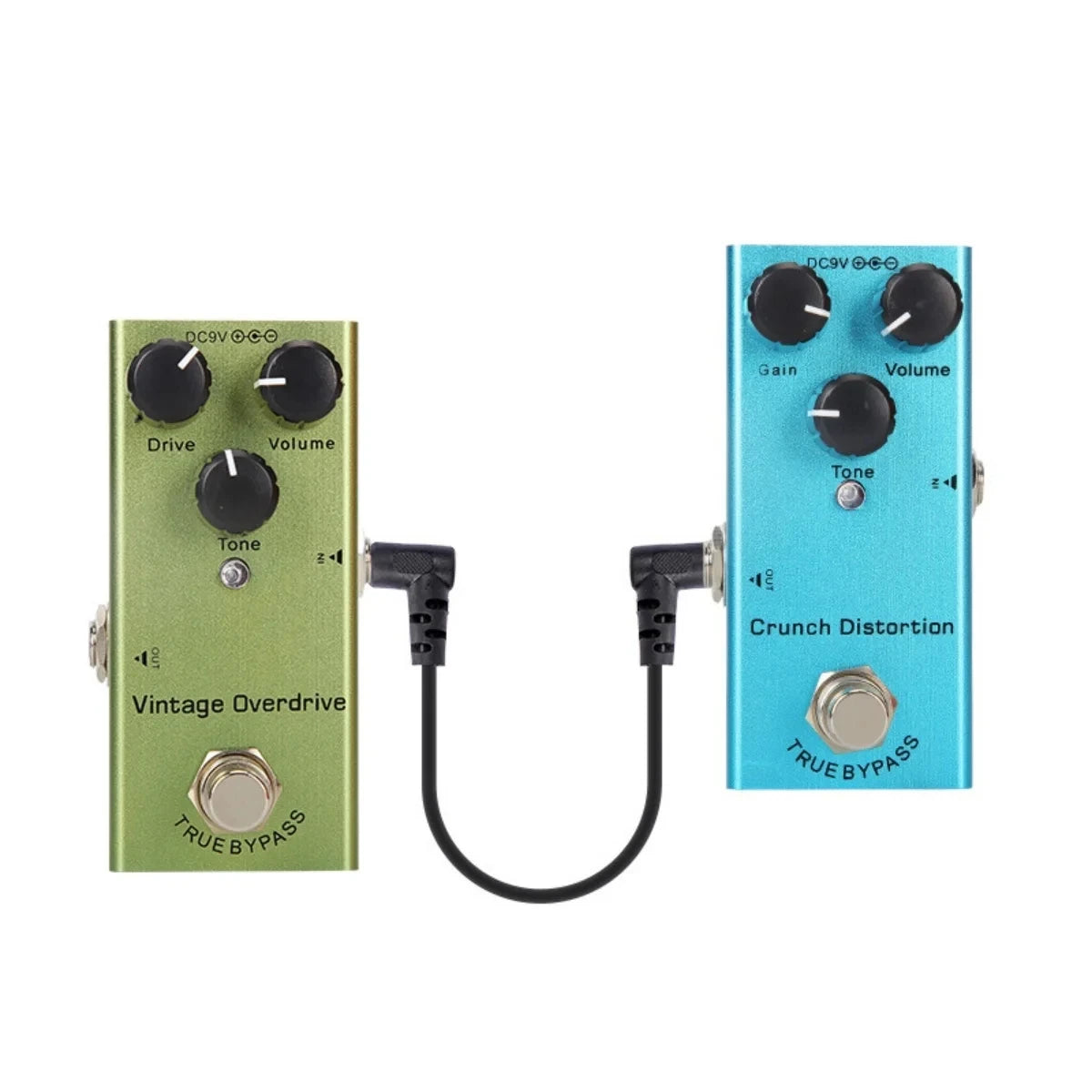 Miwayer 6Pcs Guitar Effect Pedal Cable Connecting Line 6.35Mm 1/4 Inch Audio Cable 6 Inch Right Angle Cord Copper Wire