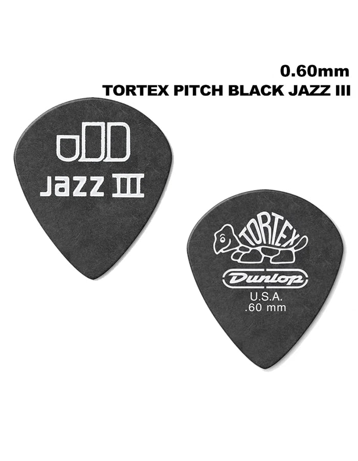 Dunlop Pick. 482R JAZZ 3 TORTEX material non-slip electric guitar pick. Thickness: 0.50/0.60/0.73/0.88/1.00/1.14 mm.