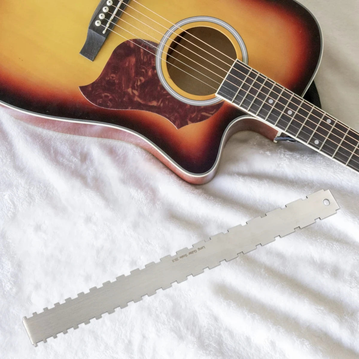 Miwayer Guitar Neck Notching Tool With String Action Ruler Gauge - Perfect for Gibson 24.75 & Fender 25.5 Electric Guitars