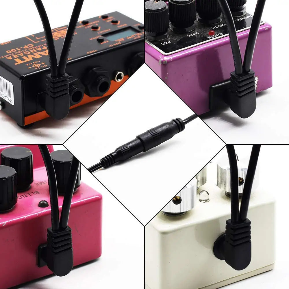 Miwayer Daisy Chain Cables 1 to 2-10 Ways Guitar Effect Pedal Power Supply Adapter 9V DC 1A Reinforced Noiseless Center Negative