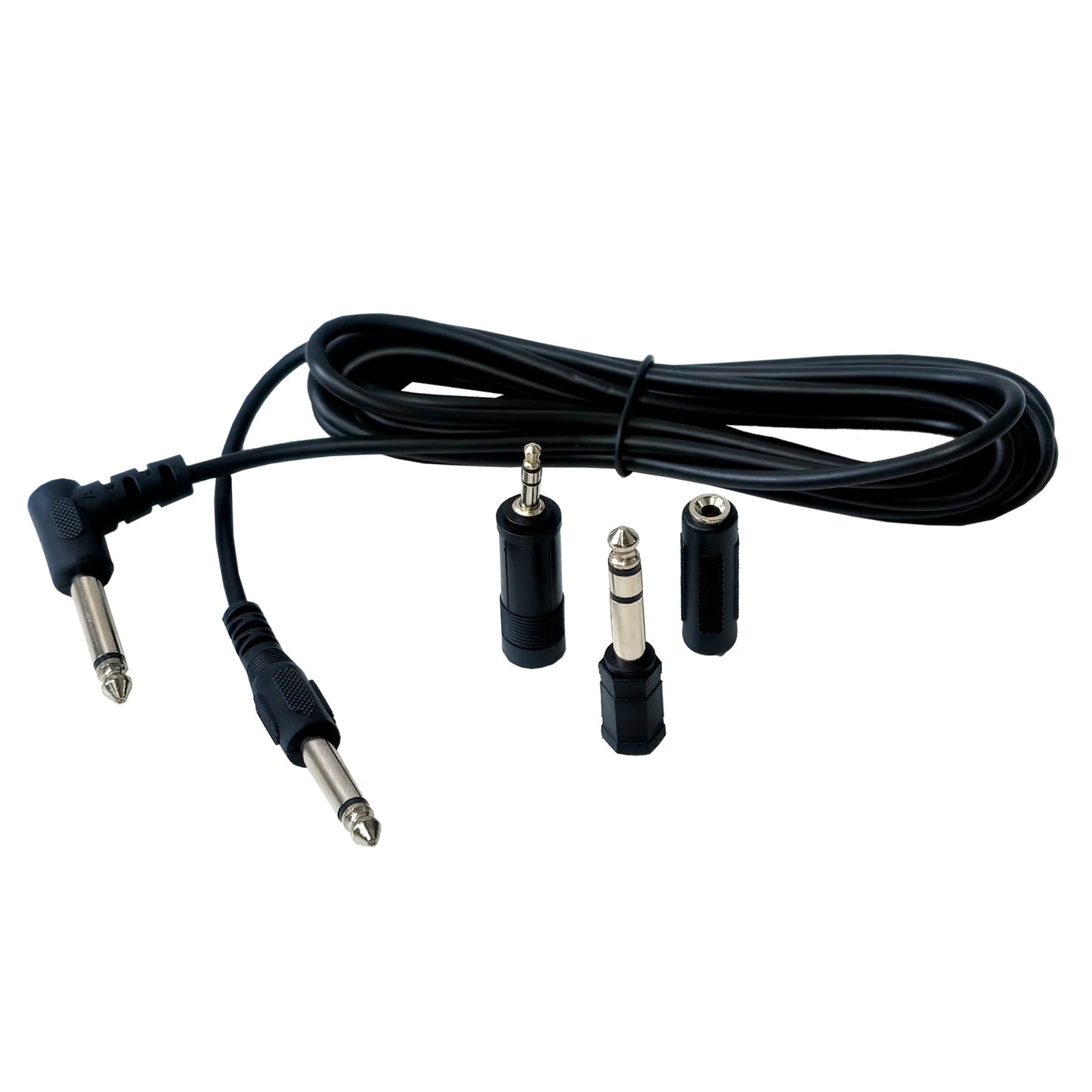 Miwayer Guitar Audio Cable 3m Connecting Cable 6.35 3.5mm Plugs Stereo Audio Noise Reduction Audio Cable ABS Jacket w/3 Adapters