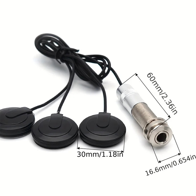Guitar Pickup Piezo Pickup Transducer No Drilling for Acoustic Guitar Violin Ukulele Mandolin Pickup Accessories