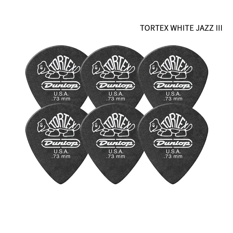 Dunlop Pick. 482R JAZZ 3 TORTEX material non-slip electric guitar pick. Thickness: 0.50/0.60/0.73/0.88/1.00/1.14 mm.