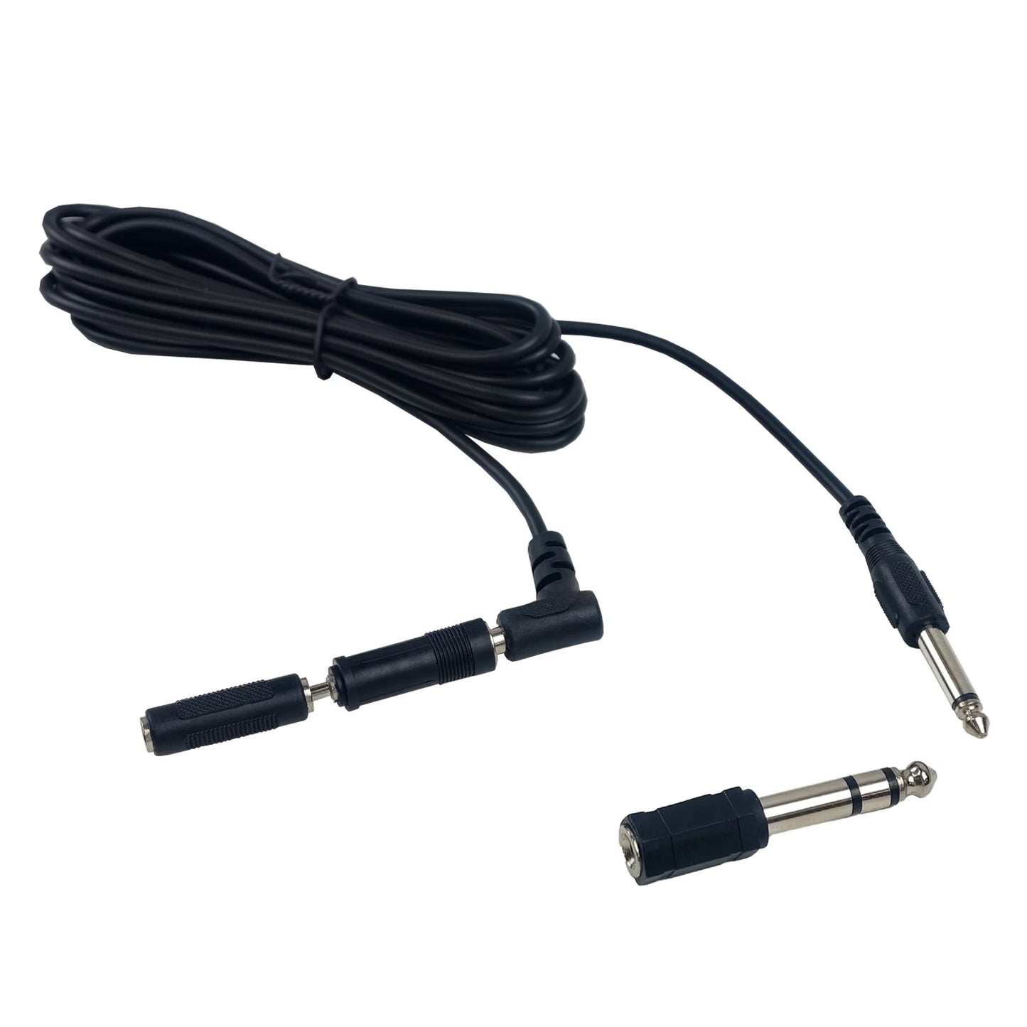 Miwayer Guitar Audio Cable 3m Connecting Cable 6.35 3.5mm Plugs Stereo Audio Noise Reduction Audio Cable ABS Jacket w/3 Adapters