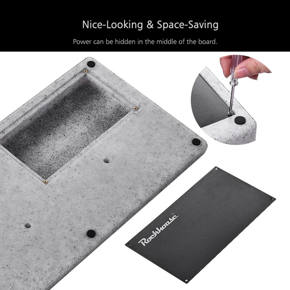 Big Size Guitar Effects Pedal Board Sturdy PE Plastic  Guitar Pedalboard Case with Screwdriver Tape Guitar Pedals Accessories