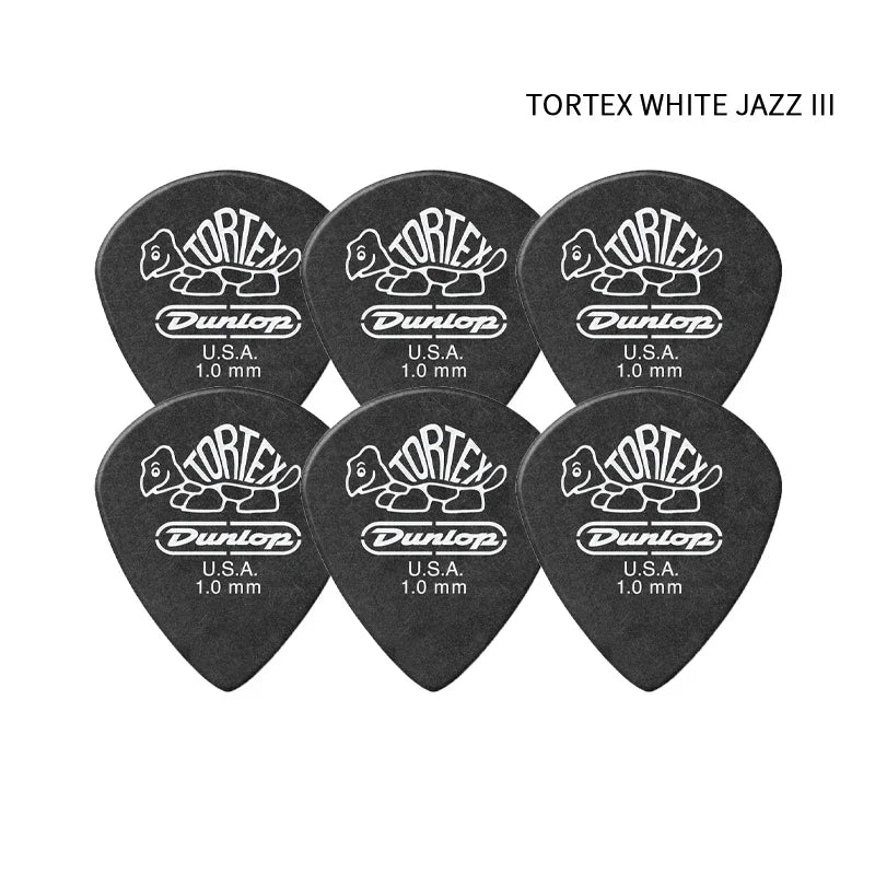 Dunlop Pick. 482R JAZZ 3 TORTEX material non-slip electric guitar pick. Thickness: 0.50/0.60/0.73/0.88/1.00/1.14 mm.