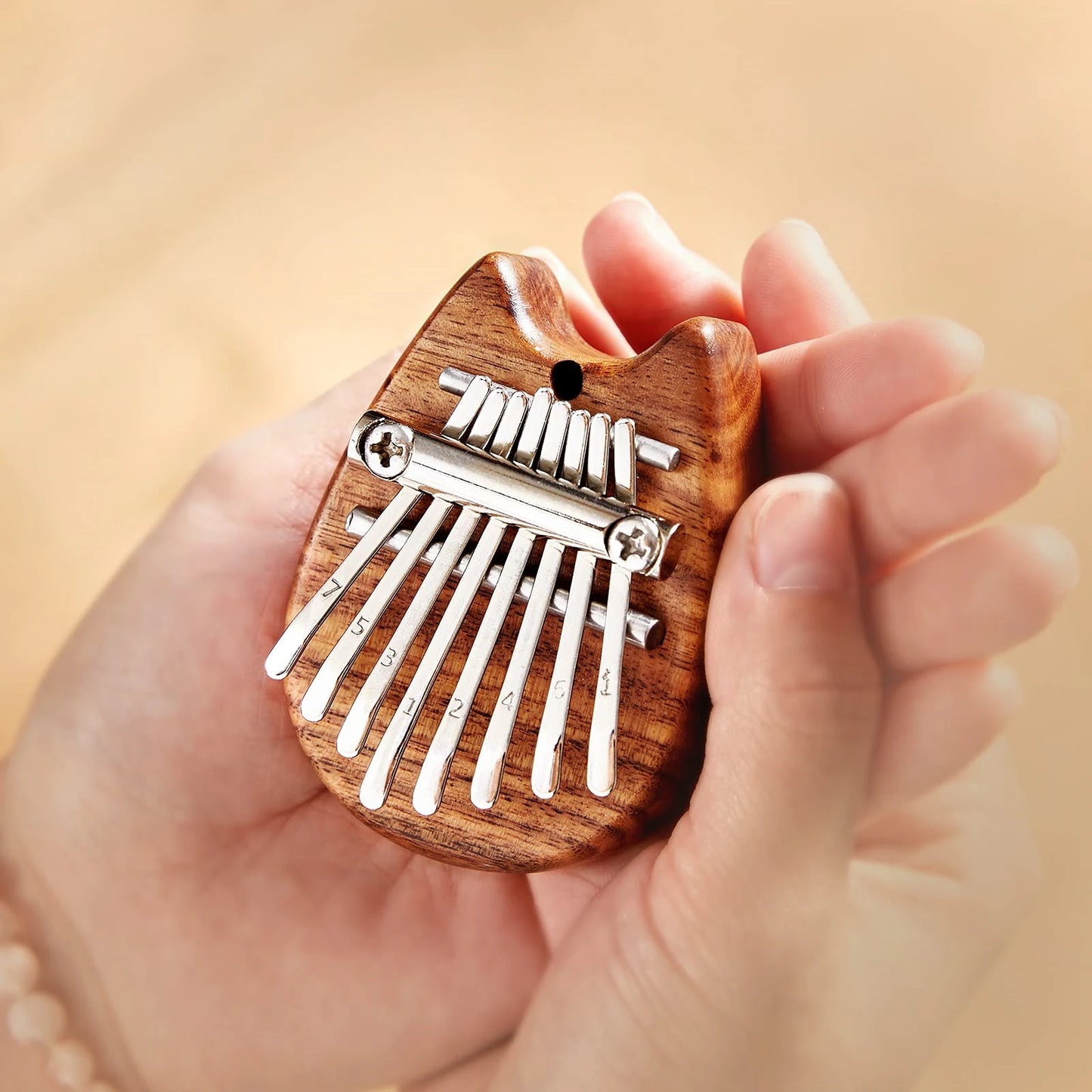 Mini Kalimba 8 Key Thumb Piano 1 Pack Totoro Style Cute Instrument Portable Exquisite Gift Set for Kids