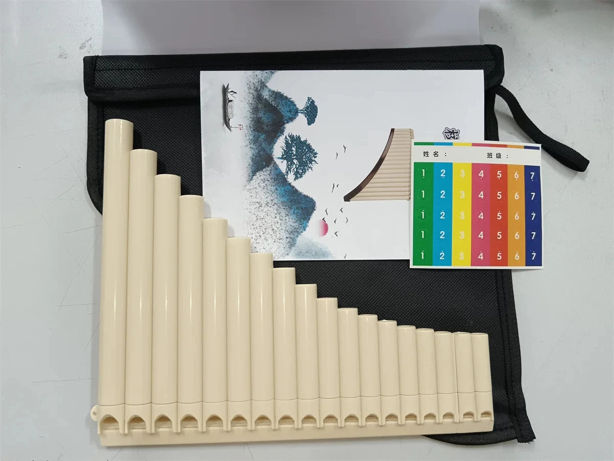 Miwayer Pan Flute 18 Pipes Eco-friendly Resin C Tone Easy Learn Pan Flute Pan Pipe Musical Instrument