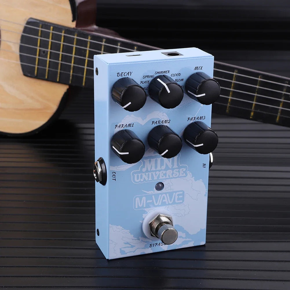 M-VAVE MINI UNIVERSE mixing console M-vape Mini Universe digital reverb pedal, analog reverb guitar, pedal 9 reverb tone pedal