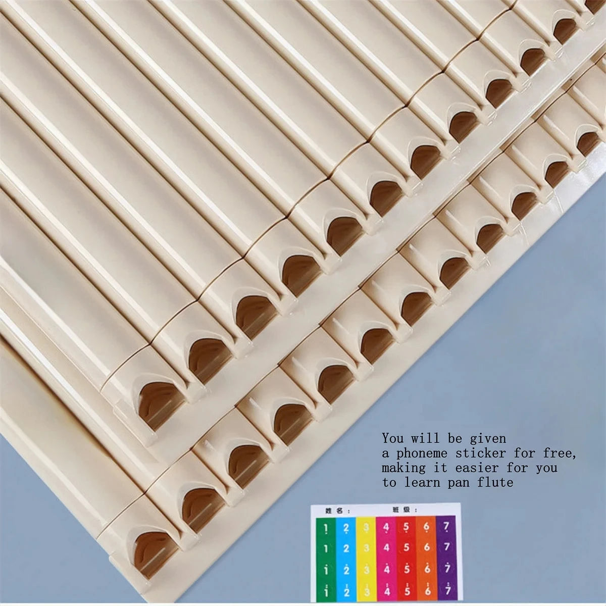 Miwayer Pan Flute 18 Pipes Eco-friendly Resin C Tone Easy Learn Pan Flute Pan Pipe Musical Instrument
